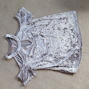 Silver velvet cut out t-shirt from Juicy Couture, M